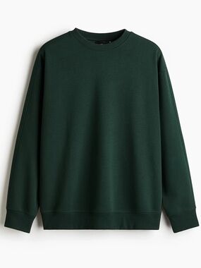 H&M Dark Green Crewneck Sweatshirt Large